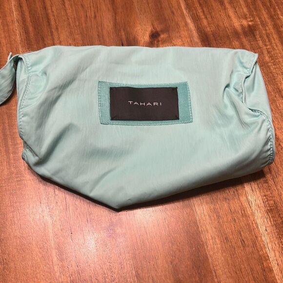 Tahari Womens Mint Green TRENCH RainCoat Tie Belt Button Lightweight - Picture 10 of 10